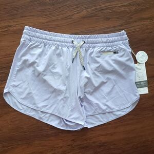 NWT Vuori Women's Lavender Lined Athletic Trendy Clemintine Run Shorts Size XL
